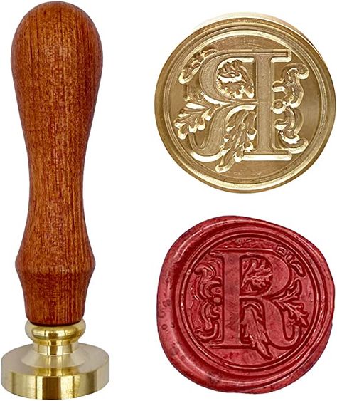 Amazon.com : Wax Seal Stamp, Classic Alphabet Initial Wax Sealing Stamp Brass Head Wooden Handle for Wedding Party Invitation (Letter R) : Arts, Crafts & Sewing Invitation Letter, Sealing Wax Sticks, Wax Seal Stamp Kit, Wax Sealing, Alphabet Stencils, Seal Gifts, Bee Inspired, Wedding Party Invites, Letter Stamps