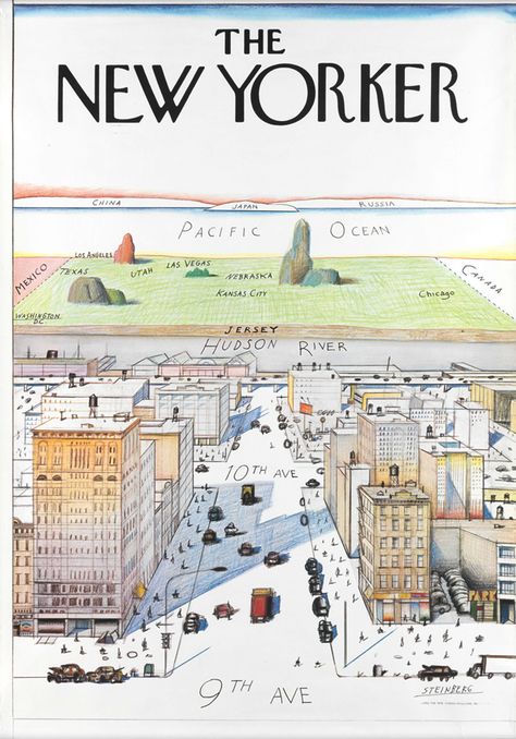 Saul Steinberg, The New Yorker Magazine, New Yorker Magazine, William Ellis, Alfons Mucha, New Yorker Covers, Apple Maps, Peter Paul Rubens, Cool Magazine