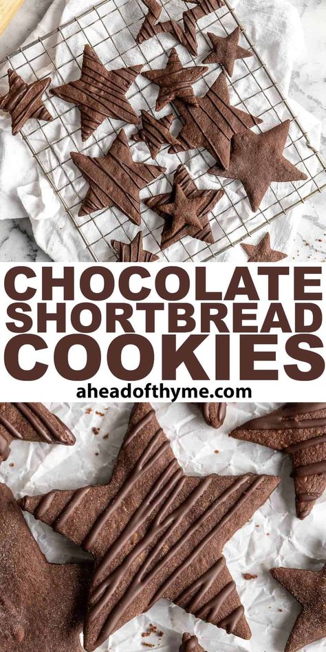 Chocolate Chip Shortbread Cookies, Xmas Baking, Whipped Shortbread Cookies, Chocolate Shortbread, Chocolate Shortbread Cookies, Christmas Shortbread, Frozen Cookie Dough, Ginger Bread Cookies Recipe, Shortbread Cookie Recipe