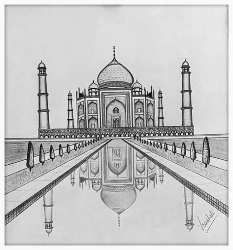 #arte #instagood #digitalart #realisticdrawing #instaartist Taj Mahal Pencil Drawing, Monuments Of India Sketch, Taj Mahal Sketch Pencil, How To Draw Taj Mahal, Taj Mahal Mandala Art, Taj Mahal Sketch, Taj Mahal Painting, Taj Mahal Drawing, Taj Mahal Art