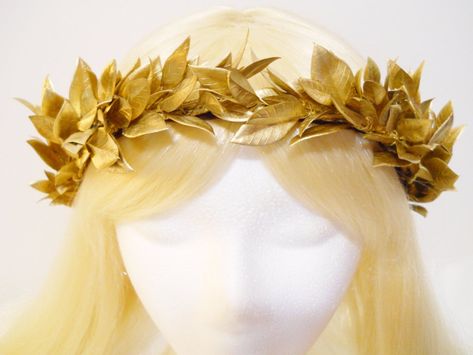 Laurel Wreath Aesthetic, Wreath Aesthetic, Li Aesthetic, Greek Headband, Greek Crown, Laurel Wreath Crown, Rose Gold Headpiece, Gold Leaf Crown, Laurel Crown