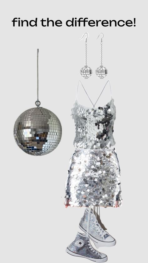 #mirrorrball #mirrorballtaylorswift #mirrorballgirl Magic Eight Ball Costume, Folklore Mirrorball Outfit, 18th Birthday Party Outfits, Mirrorball Halloween Costume, Silver Dress Halloween Costume, Mirror Ball Costume, Mirrorball Costume, Disco Ball Halloween Costume, Disco Ball Outfit