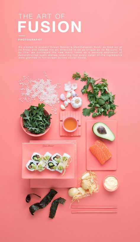 The Art Of Fusion - Food Photography on Behance Digital Creative Agency, Sushi Dishes, Ayam Bakar, Food Art Photography, Food Gallery, Food Photography Inspiration, Food Graphic Design, Fusion Food, Food Ads