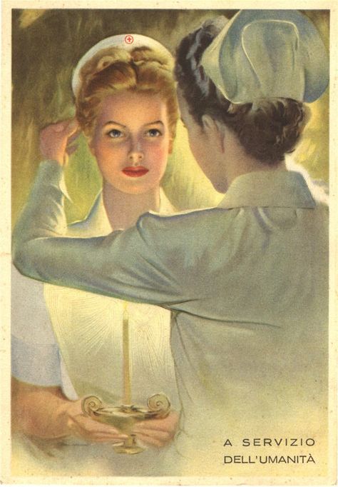 Italian Postcard, Nurse Pics, Nurse Ratched, Red Cross Nurse, Nurse Photos, Nurse Aesthetic, Nurse Inspiration, Nurse Art, Digital Gallery