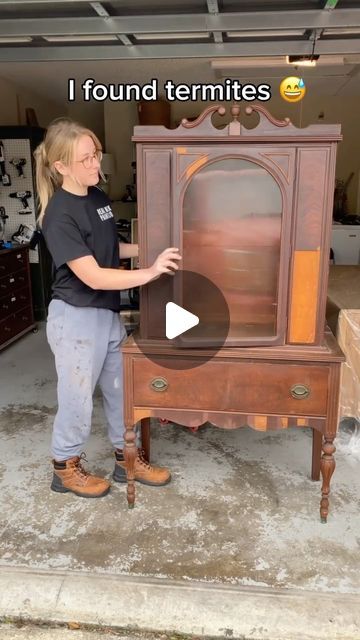 Abby Askew on Instagram: "Have you heard the news? OLD is the new NEW! You can achieve this look with @RealMilkPaintCo paint #ad Painted in Warm Ash & sealed with the Zero VOC Warm Black Wax 😍 I also think brown is the new black... and copper is the new brass. Thoughts? Comment “MILK” for a link to the full YouTube video and 10% off The Real Milk Paint! #realmilkpaintco" Retique It Projects, Brown Painted Furniture, Milk Paint Furniture, Milk Paint Colors, Black Painted Furniture, Real Milk Paint, Repainting Furniture, General Finishes Milk Paint, Furniture Upcycle