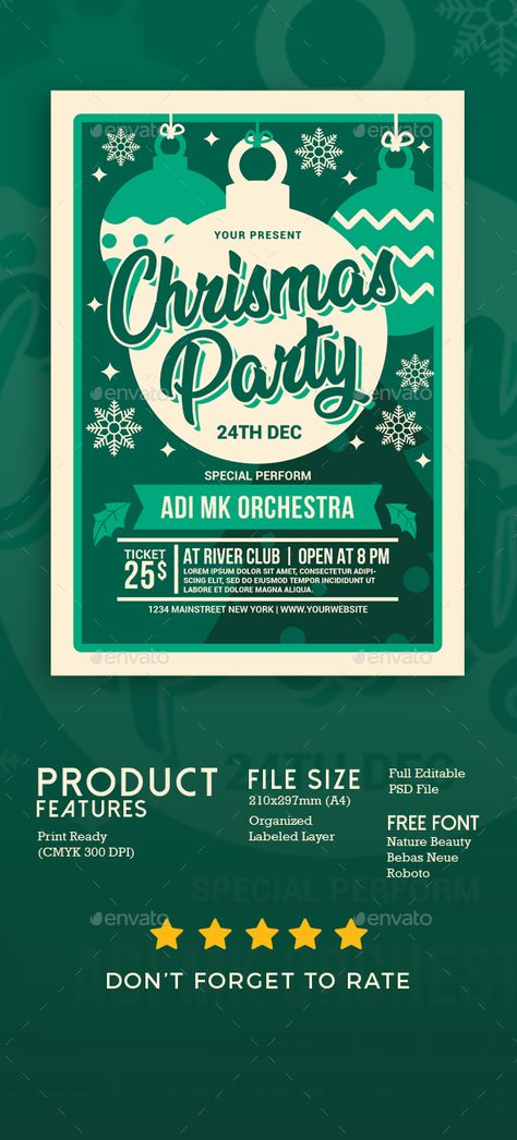 Christmas Party #Christmas, #Party Holiday Party Flyer, Christmas Party Flyer, Christmas Poster Design, Christmas Party Poster, Christmas Flyer Template, Christmas Graphic Design, Flyers Design, Party Flyer Template, Christmas Flyer