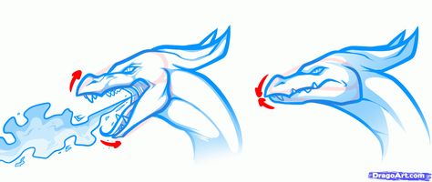 how-to-draw-a-fire-breathing-dragon-dragons-breathing-fire-step-1_1_000000113523_5.gif (1600×678) Wyvern Reference, Dragon Animation, Dragon Head Drawing, Draw A Dragon, Drawing Dragon, Dragon Heads, Breathing Fire, Fire Drawing, Fire Breathing Dragon