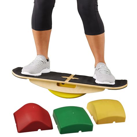 Blue Planet Balance Surfer | Adjustable Wooden Balance Board for Office, Standing Desks, Surfing, SUP, Yoga, Exercise! Board For Office, Planet Surf, Curved Deck, Wooden Balance Board, Balance Trainer, Balance Trainers, Therapy Equipment, Standup Paddle Board, Sup Yoga