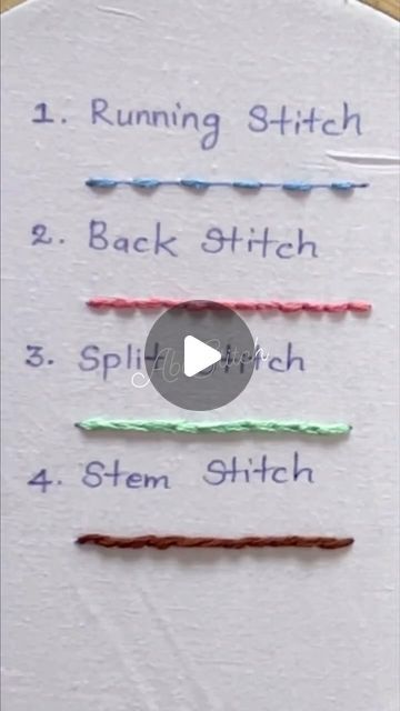 ABI Stitch on Instagram: "Basic Hand Embroidery Stitches #embroidery #handembroidery" Embroidery Knots, Back Stitch Embroidery, Sewing Stitches By Hand, Basic Hand Embroidery, Types Of Embroidery Stitches, Embroidery Stitches Beginner, Basic Hand Embroidery Stitches, Sewing Tricks, Stitches Embroidery