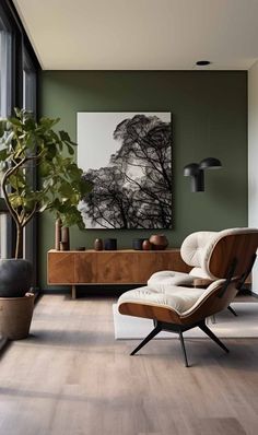 Dark Green And Tan Living Room, Olive Green Room, Olive Green Office, Olive Living Room, Olive Green Living Room, Olive Interior, Olive Living Rooms, Green Interior Decor, Bathroom Natural