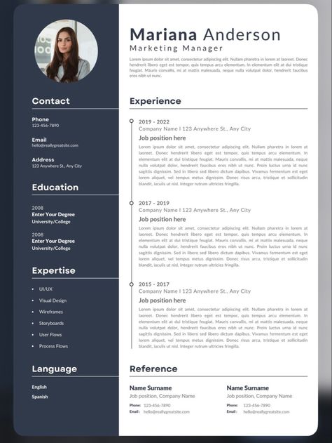 Click photo for more Best Free Resume Templates, Designer Resume, Resume Objective Examples, Resume Design Professional, Design Resume, Editable Resume, Online Resume, Cv Resume Template, Resume Builder