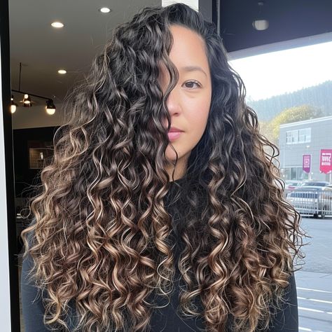 50 Best Perm Hairstyles for Natural Looking Curly Hair Loose Perm For Long Hair, Long Haired Perm, Perm Curl Sizes, Perms For Long Hair 2024, Piggy Back Perm Long Hair, Perm Rod Sizes And Results Curls, Curly Perms For Long Hair, Perming Hairstyles, Types Of Perms For Long Hair