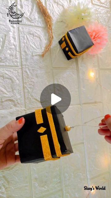 Islamic Diy Crafts, Hajj Activities For Kids, Kaaba Craft, Muslim Kids Activities Craft Ideas, Islamic Crafts For Kids, Islamic Activities For Kids, Ramadan Crafts For Kids, Ramadan Craft, Eid Activities