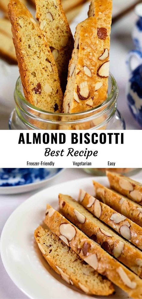 Apricot Biscotti, Best Biscotti Recipe, Easy Biscotti Recipe, Almond Biscotti Recipe, Italian Cookie Recipes, Almond Biscotti, Biscotti Cookies, Biscotti Recipe, Italian Recipe