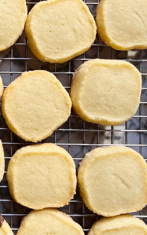 Buttery Vanilla Shortbread Cookies | Sarah Kieffer Slice And Bake Shortbread Cookies, Holiday Shortbread Cookies, Simple Shortbread Recipe, Vanilla Shortbread Cookies, Best Shortbread Cookie Recipe, Christmas Shortbread Cookies, Vanilla Bean Blog, Sarah Kieffer, Vanilla Shortbread