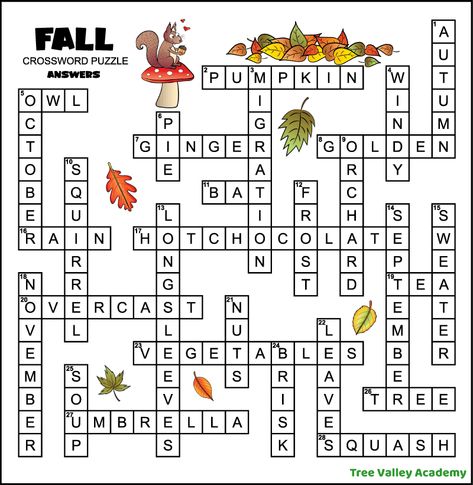 A middle school printable fall crossword puzzle answer key. Crossword Puzzles Printable, Fall Crossword, Fall Crossword Puzzles Printable, 6th Grade Spelling Words, Middle School Crossword Puzzle, Large Print Crossword Puzzles Printable, Fill In Crossword Puzzles Printable, Halloween Crossword Puzzles For Kids, Free Printable Crossword Puzzles