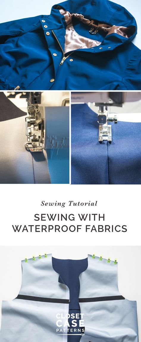 How to sew a waterproof raincoat using waterproof fabric and seam sealing tape! // Closet Case Patterns Sewing Instructions, Trendy Sewing, Beginner Sewing Projects Easy, Leftover Fabric, Sewing Projects For Beginners, Sewing Skills, Love Sewing, Waterproof Jacket, Sewing For Beginners