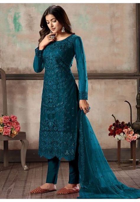 Net Kurti, Sequence Style, Celana Fashion, Pakistani Salwar, Pakistani Suit, Gaun Fashion, Embroidered Pants, Ghagra Choli, Salwar Kameez Designs