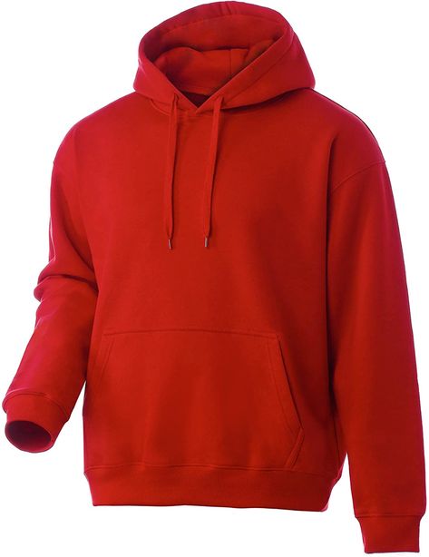 Amazon.com: Basic Hoodie (Red, XL): Clothing Hooded Pullover, Pullover Sweatshirts, Fleece Hoodie, Pullover Sweatshirt, Pullover Hoodie, Hooded Sweatshirts, Hoodies Men, Cotton Blend, Slim Fit