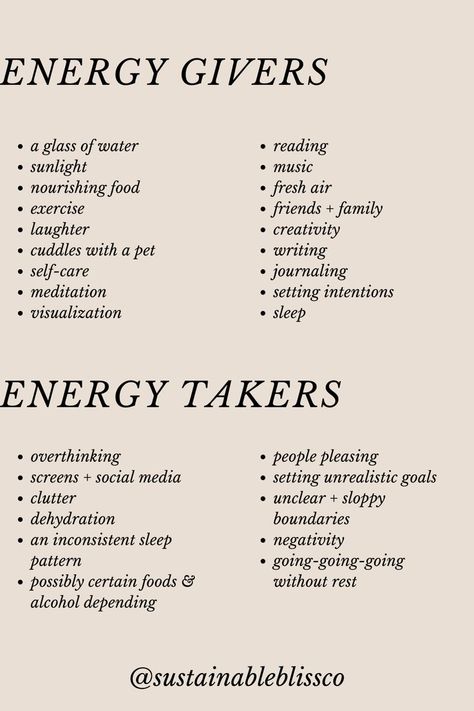 Energy Givers, Vie Motivation, Positive Self Affirmations, Mental And Emotional Health, Self Care Activities, Calisthenics, Self Improvement Tips, Emotional Health, Self Development