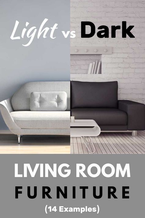 Should You Choose Light or Dark Living Room Furniture? (Inc. 14 examples). Post by HomeDecorBliss.com #HDB #HomeDecorBliss #livingroom #livingroomideas #light #dark #furniture Dark Or Light Sofa, Dark Sofa Light Walls, Dark Couch Light Room, White Walls Dark Furniture Living Room, Dark Living Room Furniture, Dark Sofa Living Room, Room Inspo Bedroom, Cozy Fall Room, Inspiring Room Decor