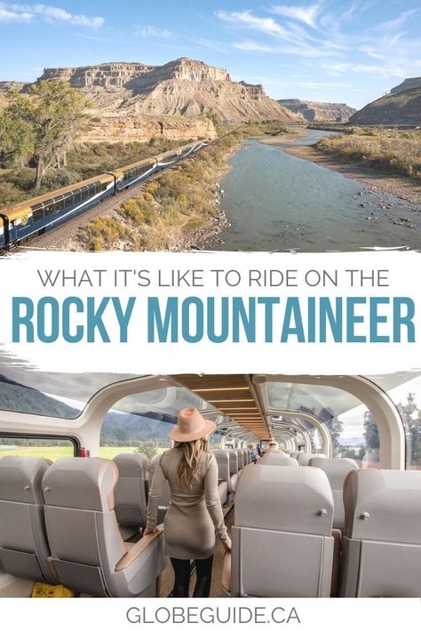 The Rocky Mountaineer train has multi-day trips that give passengers a front row seat to breathtaking scenery in the Canadian Rockies and American Southwest. Train travel | USA travel | Luxury Travel | Travel in Canada | Rocky Mountains Travel In Canada, Train Travel Usa, Rocky Mountaineer Train, Rocky Mountaineer, Train Trip, Breathtaking Scenery, Travel Luxury, American Southwest, Travel Pins