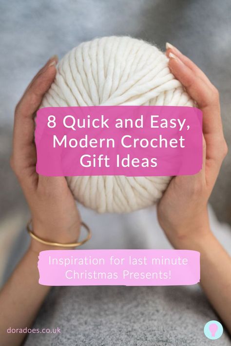 Need inspiration for crochet gift giving this festive season? Try these 8 ideas for Christmas or birthday gifts which you can make in an evening (great if you’re a last minute maker like me!). Includes specific crochet pattern suggestions and more general ideas - so if your crojo needs inspo, look no further! Click to read What To Crochet For Christmas Gifts, Crochet Gifts For Birthday, Gifts To Crochet For Christmas, Christmas Crochet Gifts Easy, Bulk Yarn Crochet Projects, Quick Crochet Gifts For Friends, Holiday Crochet Patterns Free Gift Ideas, Crochet Gifts For Women Quick, Crochet Ideas For Birthday Gifts