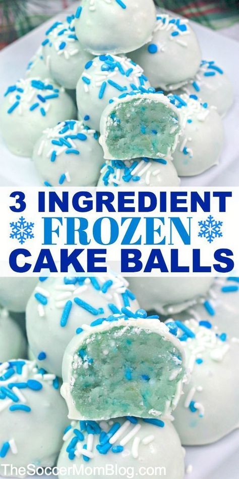 Frozen Cake Pops, Frozen 3rd Birthday, Christmas Bakes, Elsa Birthday Party, Frozen Bday Party, Disney Frozen Birthday Party, Cake Ball, Frozen Birthday Theme, Xmas Treats