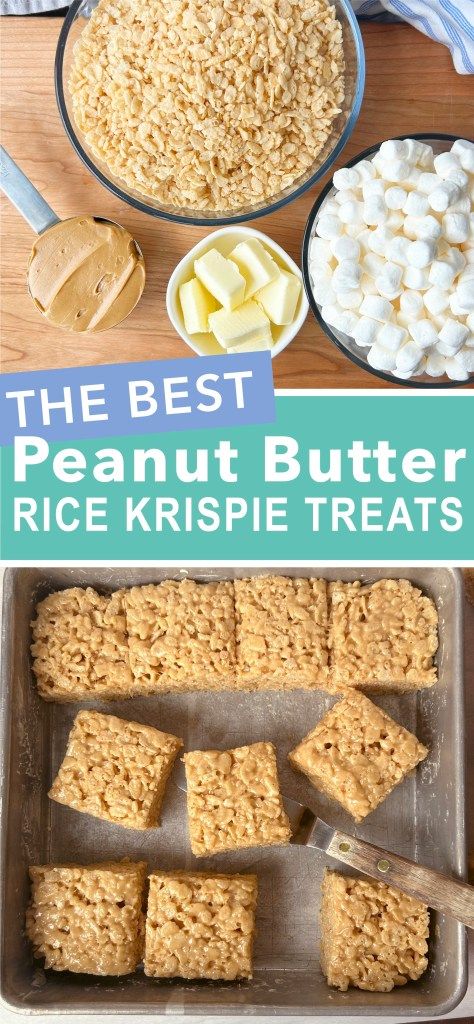 Peanut Butter Rice Krispie Treats Homemade Peanut Butter Rice Krispies Treats, Pb2 Rice Krispie Treats, Easy Peanut Butter Rice Krispie Treats, Peanut Butter Marshmallow Rice Crispies, Rice Crispy Squares Recipe, Rice Krispie Cheese Crisps, Cookie Butter Rice Krispie Treats, Rice Crispy Treats With Peanut Butter, Peanut Rice Krispie Treats