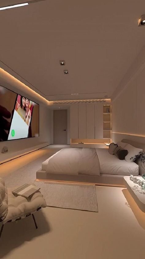 Unique Bedroom Design, Modern Reception, Bedroom Interior Design Luxury, Smart Home Design, Dream House Rooms, Home Design Living Room, Luxury Rooms, Dream House Interior, Master Bedrooms Decor