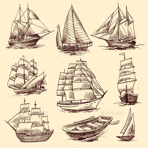 Pirate Ship Drawing, Boat Sketch, Ship Sketch, Pirate Boats, Navi A Vela, Boat Drawing, Ship Tattoo, Ship Drawing, Boat Art