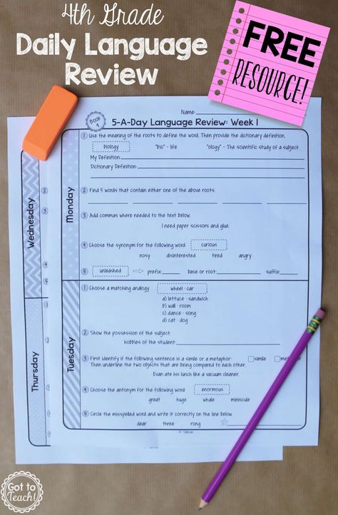 10+ 4Th Grade Daily Language Review Worksheets -  -  #4thgradedailylanguagereviewworksheets Check more at https://printable-sheets.com/10-4th-grade-daily-language-review-worksheets/ Grade 4 Worksheets, Daily Oral Language, Daily Language Review, Fourth Grade Writing, Middle School Classroom Decor, Dysgraphia, 4th Grade Writing, 4th Grade Ela, English Language Arts High School