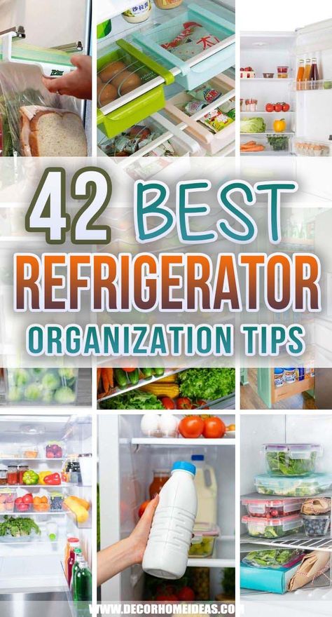 Organized Refrigerator Ideas, Food Organization Fridge, Small Refrigerator Organization, Small Fridge Organization, Refrigerator Ideas, Kitchen Organization Ideas, Freezer Organization, Best Refrigerator, Fridge Shelves