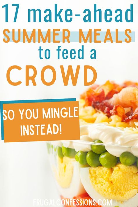 Make Ahead Cookout Food, Easy Bbq Ideas For A Crowd, Quick Lunch For A Crowd, Summer Lunches For A Crowd, Beach Meals For A Crowd, Healthy Meal For A Crowd, Lake Meals For A Crowd, Easy Poolside Meals, Summer Lunch Party Food