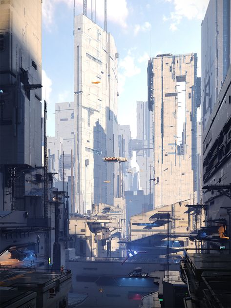 Kota Masa Depan, Concept Art Landscape, Ville Cyberpunk, Scifi City, Sci Fi Building, Sci Fi Architecture, Art Cyberpunk, Sci Fi Landscape, Sci Fi City