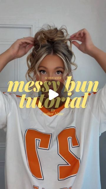 Lexie Marie on Instagram: "Messy Bun Tutorial➰🍑✨" Styled Messy Bun, How To Make Perfect Messy Bun, How To Get A Messy Bun, Medium Length Hair Messy Bun Tutorial, How To Do A Big Messy Bun, Long Curly Messy Bun, Easy Messy Bun For Layered Hair, Messy Buns For Long Hair Tutorial, Hair Up Messy Bun