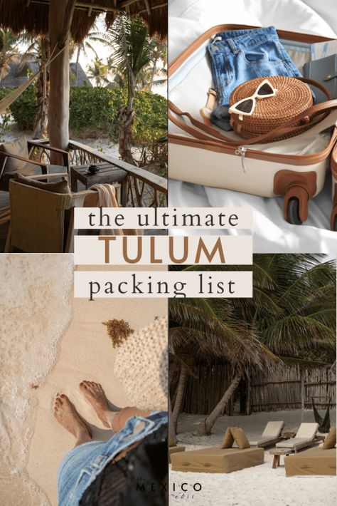 The Ultimate Tulum Packing list Guide. Find out from our editors and travel experts what they pack for Tulum to enjoy a stress free trip to the boho paradise. tulum packing list | tulum packing list mexico | what to wear in tulum | packing list for tulum | tulum mexico Tulum Style Outfits, Panama Packing List, What To Pack For Tulum Mexico, What To Wear In Tulum Mexico, Tulum Clothes, Day Zero Tulum Outfit, Tulum Night Outfit, Tulum Vacation Outfits, Tulum Outfit Night