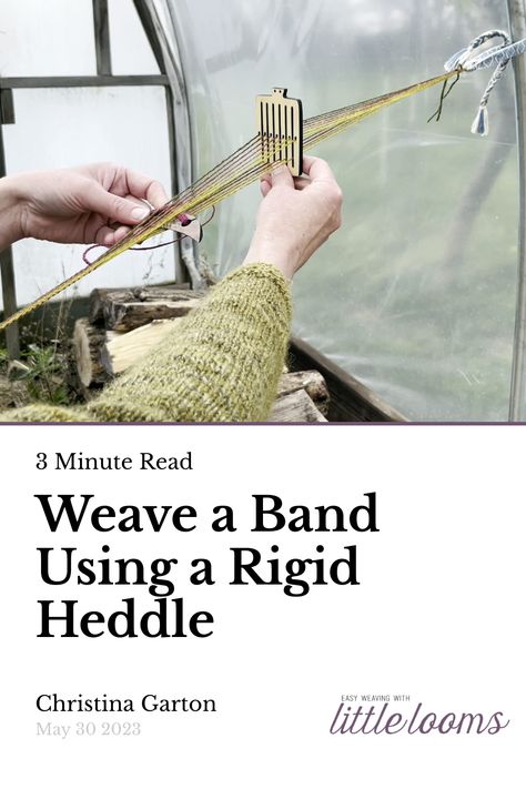 Weave a Band Using a Rigid Heddle Pick Up Weaving Pattern, Band Weaving Tutorials, Diy Rigid Heddle Loom, Ridged Heddle Weaving, Diy Loom Weaving, Medieval Diy, Sprang Weaving, Heddle Loom Weaving, Handicrafts Ideas