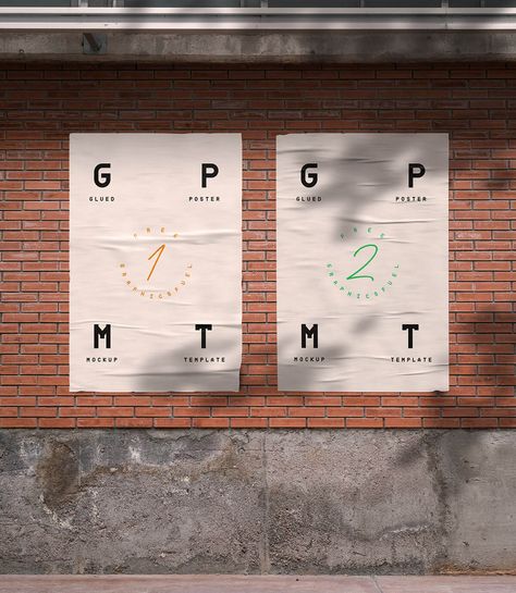 Free Brick Wall Glued Street Poster Mockup PSD - Good Mockups Poster Mockup Free, Poster Mockup Psd, Billboard Mockup, Wall Mockup, Sign Mockup, Product Mockup, Iphone Mockup, Creative Poster, Poster Pictures