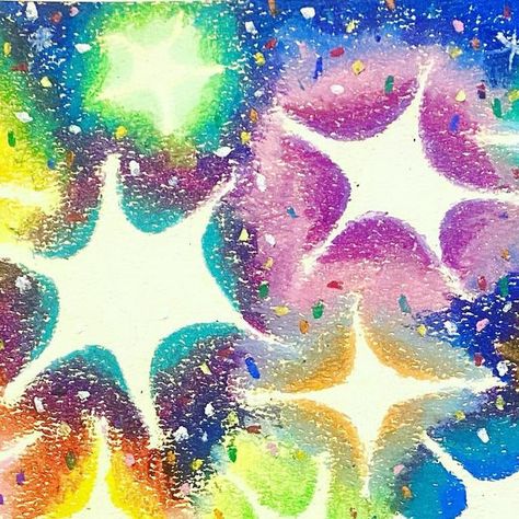 Cool Art Patterns, Cute Space Illustration, Funky Widgets, Star Art Aesthetic, Background Art Ideas, Water Colour Painting Ideas Inspiration, Art Background Ideas, Saturated Aesthetic, Colorful Pfp