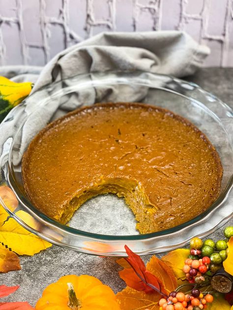 Crustless Pumpkin Pie - Healthier Steps Mediterranean Pumpkin Pie, Aip Pumpkin Pie, Tofu Turkey, Vegan Thanksgiving Dessert, Pumpkin Fluff, Vegan Apple Pie, Vegan Tiramisu, Crustless Pumpkin Pie, Dessert Alternatives