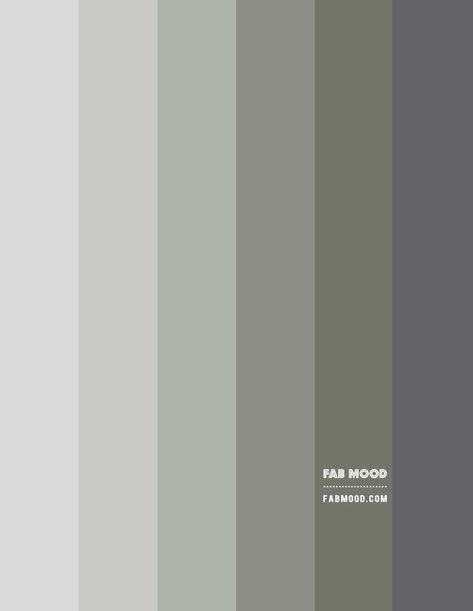 Grey And Sage Green Color Palette, Sage And Grey Color Palette, Green Grey Living Room Colour Palettes, Gray Green Decor, Grey And Sage Green Kitchen, Green Grey Office, Brown Grey Green Aesthetic, Sage Green And Grey Bathroom Ideas, Green Grey Master Bedrooms Decor