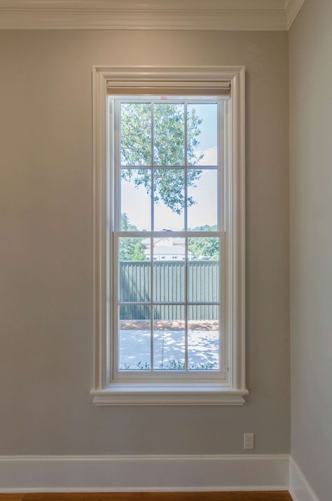 Colonial Style Window Trim, Framed Windows Molding Trim Work, French Country Window Trim, Wall Moulding Around Windows, Traditional Window Design, Wide Window Sill Ideas, Window Molding Trim Interiors, Framing Windows Molding, Colonial Window Trim