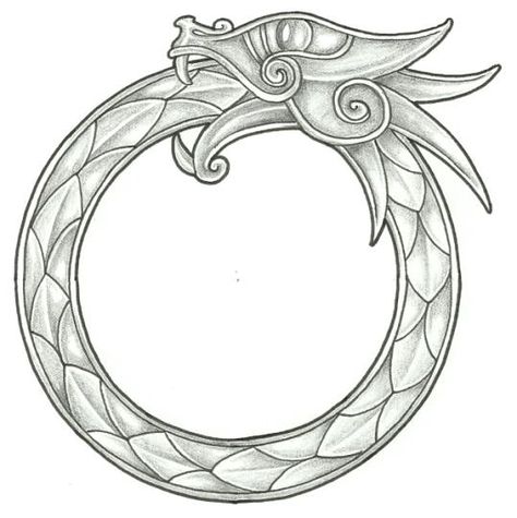 Ouroboro: next tattoo Viking Snake Tattoo, Odins Ravens, Tattoo Odin, Yggdrasil Tattoo, Odin Tattoo, Tattoo Main, Celtic Dragon Tattoos, Arte Viking, Ouroboros Tattoo