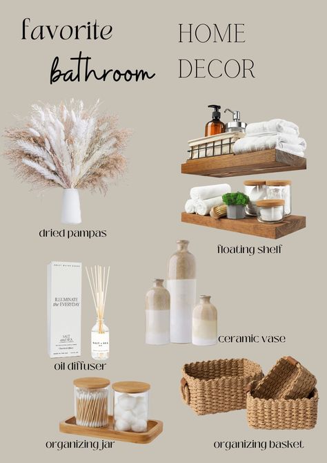 Neutral Bathroom Decor, Boho Bathroom Ideas, Bathroom Counter Decor, Guest Bathroom Decor, Simple Bathroom Decor, Bathroom Oasis, Restroom Decor, Bathroom Decor Apartment, Counter Decor