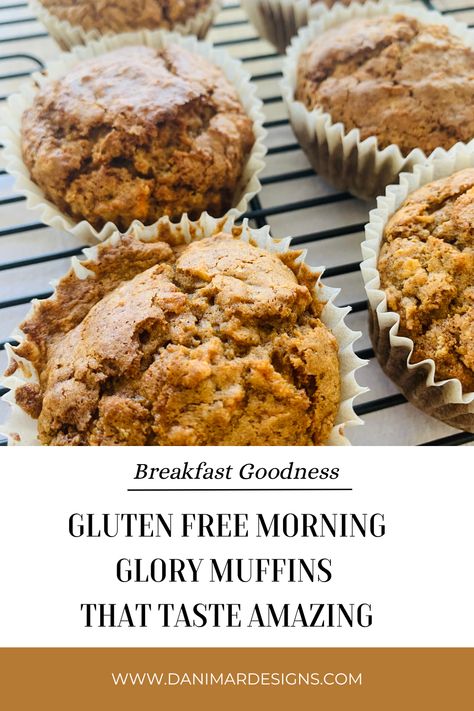 These healthy gluten free morning glory muffins are delish. They have simple ingredients, come together quickly, and are sure to be a crowd-pleaser. #morningglorymuffinshealthy #monringglorymuffinsrecipe #morningglorymuffinsglutenfree Gluten Free Morning Glory Muffins, Morning Glory Muffin, Morning Glory Muffins Healthy, Morning Glory Muffins Recipe, Glory Muffins, Morning Glory Muffins, Best Gluten Free, Gluten Free Muffins, Muffin Recipe