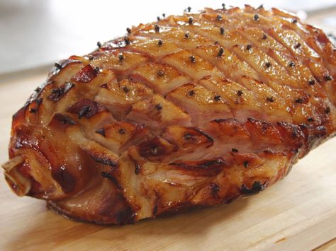 Glazed Baked Ham recipe from Ree Drummond via Food Network Glazed Baked Ham, Baked Ham Recipe, Easter Dinner Menus, Ree Drummond Recipes, Ham Glaze Recipe, Spicy Brown Mustard, Glazed Ham, Ham Recipe, Ham Glaze