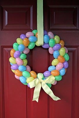 Frills Fluff and Trucks: Easter Egg Wreath Tutorial Easter Wreath Diy Dollar Stores, Egg Wreath, Easter Wreath Diy, Easter Egg Wreath, Plastic Easter Eggs, Groundhog Day, Wreath Tutorial, Easter Time, Spring Holidays