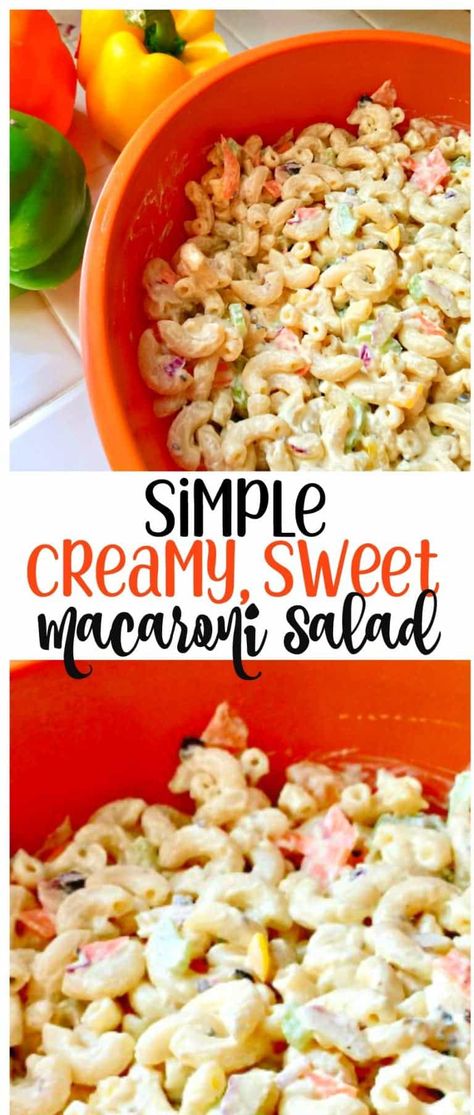 Sweet Macaroni Salad, Salad Cobb, Creamy Macaroni Salad, Salad Macaroni, Easy Macaroni Salad, Salad Kale, Sommer Mad, Easy Macaroni, Salad Salad