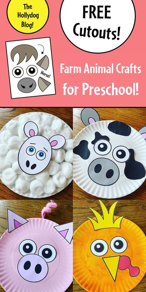 Farm Animal Crafts For Kids, Farm Animals Crafts, Preschool Farm Crafts, Farm Theme Crafts, Farm Theme Preschool Activities, Farm Activities Preschool, Farm Animals Preschool, Farm Lessons, Animals Crafts